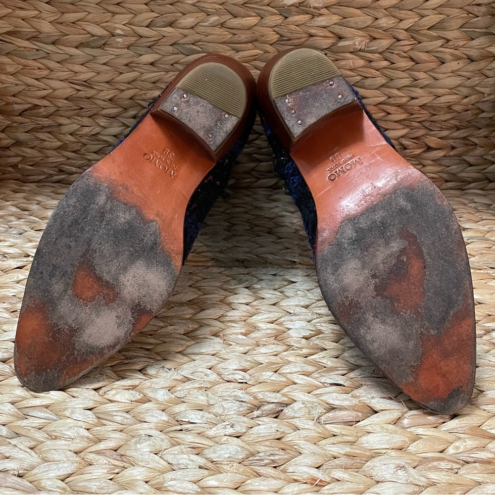 Momo Tweed Ankle Boots Patchwork Blue - Picture 11 of 12